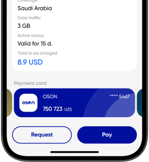 Payment screen