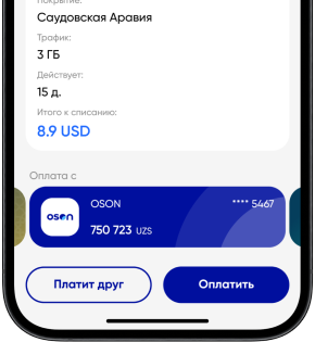 Payment screen